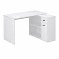 Scrivania ad L con Ripiani e Cassetti in Legno MDF