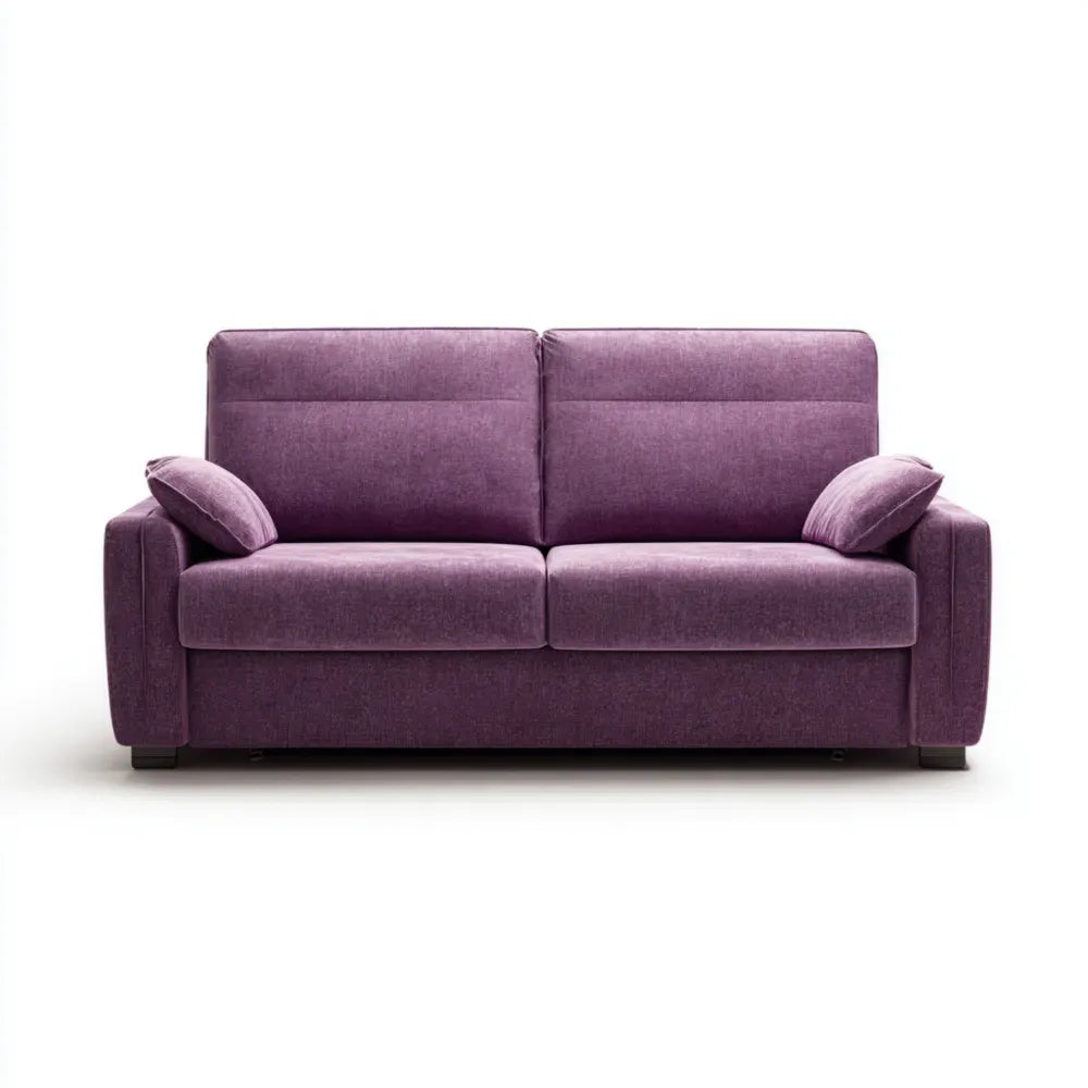 Sofa Set Fabric Upholstery 200x90x100 cm - Purple - Contemporary Style