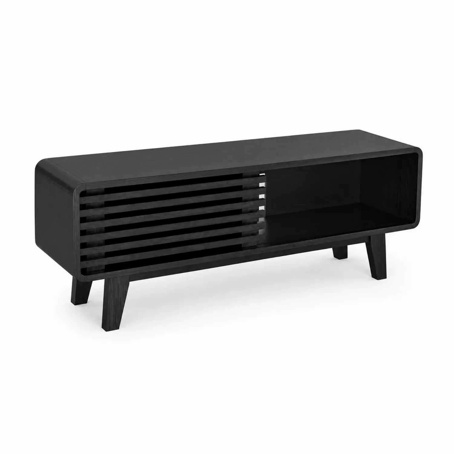 Mobile TV in legno MDF nero 120x40x45 cm