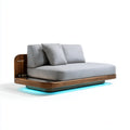 Modern Design Sofa Set Fabric Upholstered 200x90x70 cm - Light Grey