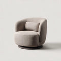 Swivel Armchair Fabric Upholstered 85x85x75 cm - Light Grey - Contemporary Design