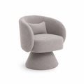 Poltrona girevole in tessuto Grigio