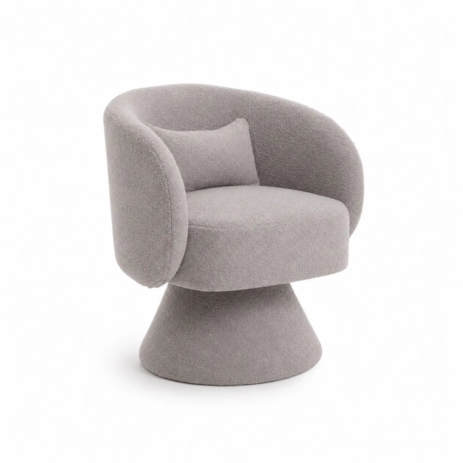 Poltrona girevole in tessuto Grigio