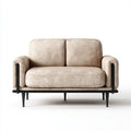 Modern Loveseat Sofa Fabric Upholstery 140x80x70 cm - Beige
